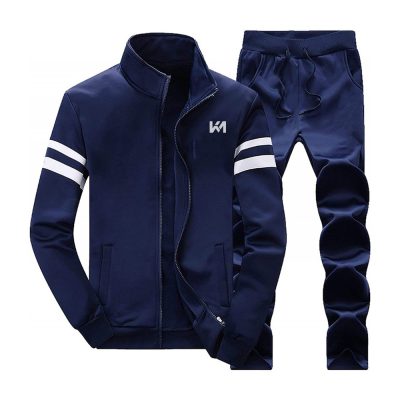 Plain Blue Unisex Tracksuit