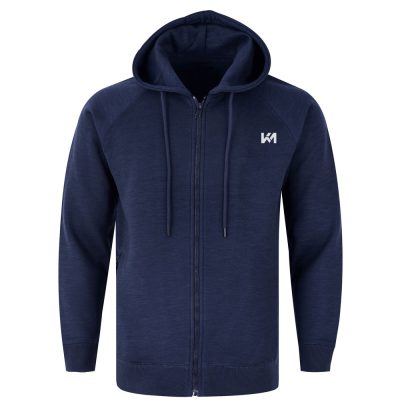 Plain Blue Full Zip-Up Unisex Hoodies