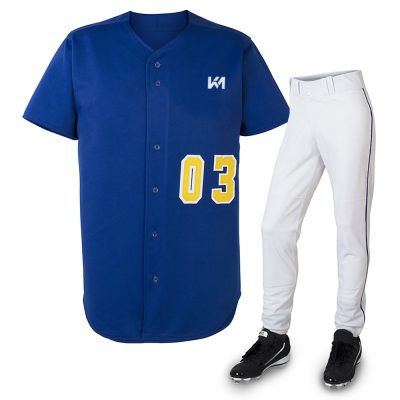 Blue Color Baseball Uniforms