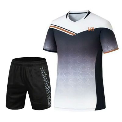 Fully Sublimated Grey-White Badminton Uniform