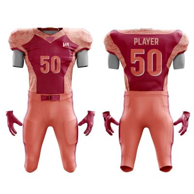 Mate Peach Sublimated American Football Uniforms