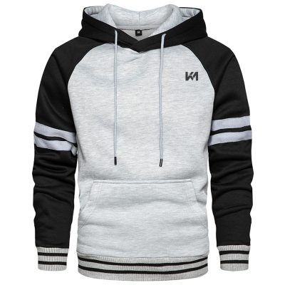 Grey-Black Pullover Unisex Hoodies