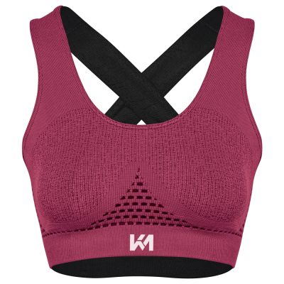 Maroon Nexus Crisscross Pattern Gym Bras