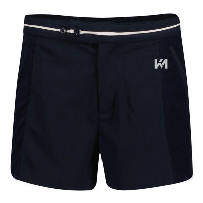Plain Black Elastic Waist Casual Shorts
