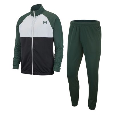 Green-Black-White Combination Unisex Tracksuit