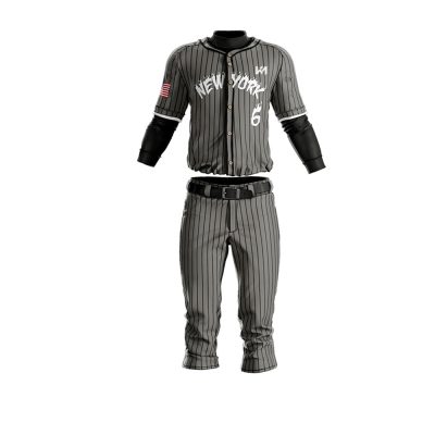 Fully Linning Grey Color Baseball Uniforms