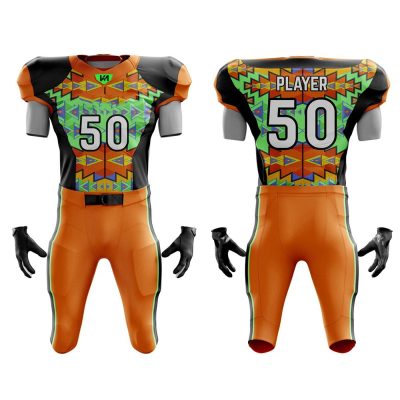 Multi Colors Sublimated American Football Uniforms