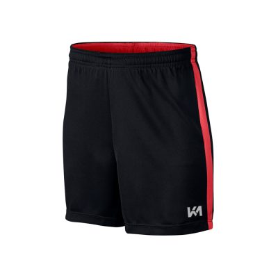 Black-Red Combination Elastic Waist Men's Workout Shorts