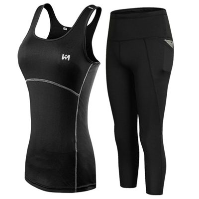 Sleek Black Yoga Set