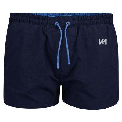 Plain Blue Drawstring Casual Shorts