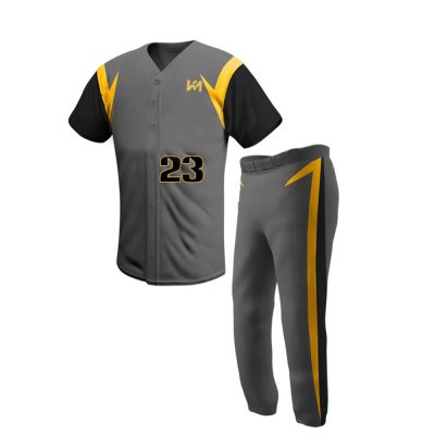 Custom Dark Grey Baseball Uniforms