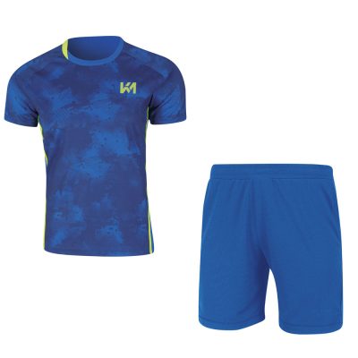 Fully Sublimated Blue Color Badminton Jersey And Shorts Set