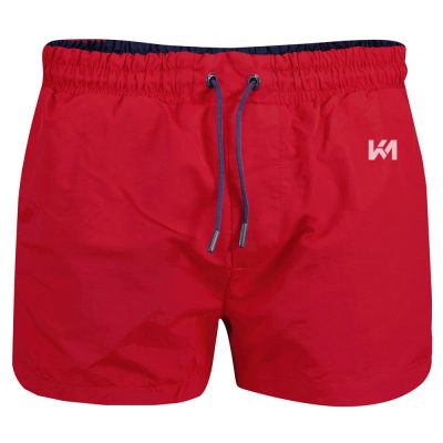 Red Color Drawstring Casual Shorts
